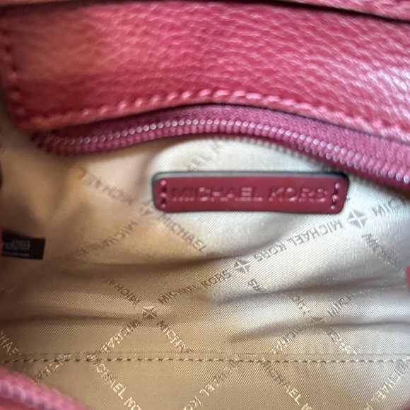 Michael Kors Hamilton XS MINI Satchel Crossbody Bag + Wallet Dark Cherry - Picture 3 of 7